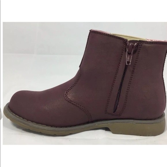Sketchers Girls Ankle Boot Uptown Shine Sisters Burgundy 1 - Picture 2 of 9